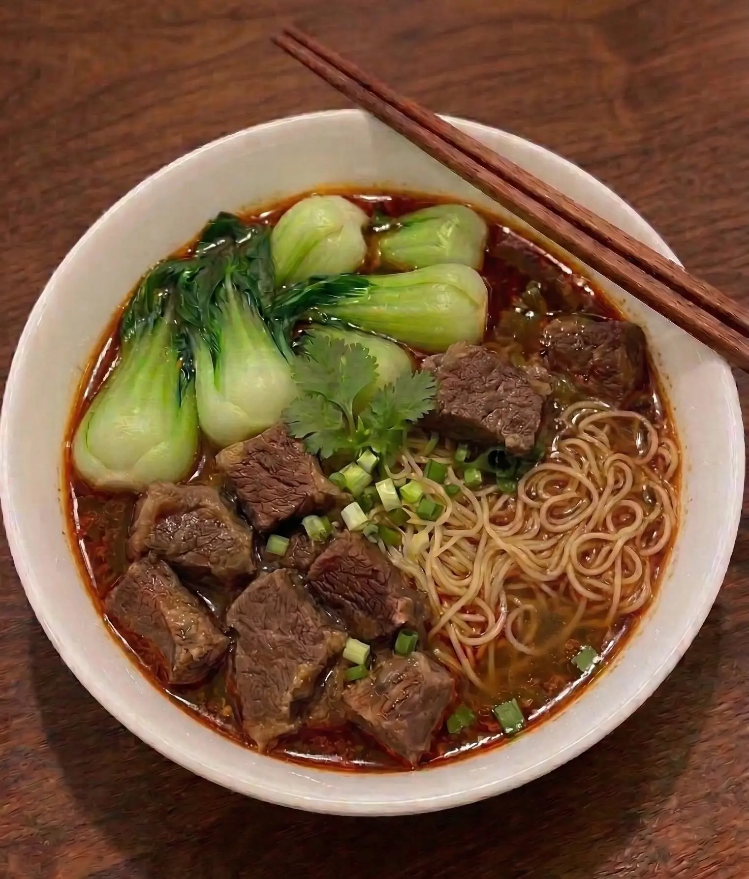 Spicy Braised Beef Noodle / Soupe de nouilles au bœuf braisé épicé